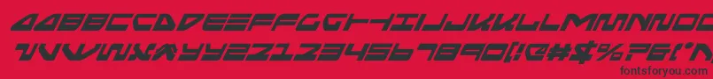 seariderfalconsuperital Font – Black Fonts on Red Background