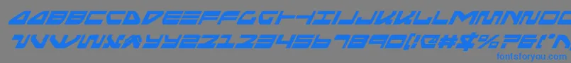 フォントseariderfalconsuperital – 灰色の背景に青い文字