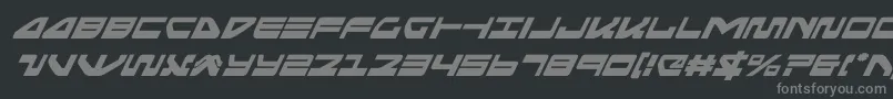 seariderfalconsuperital Font – Gray Fonts on Black Background