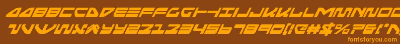seariderfalconsuperital Font – Orange Fonts on Brown Background