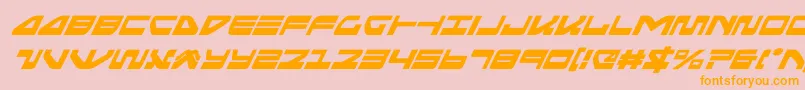 seariderfalconsuperital Font – Orange Fonts on Pink Background