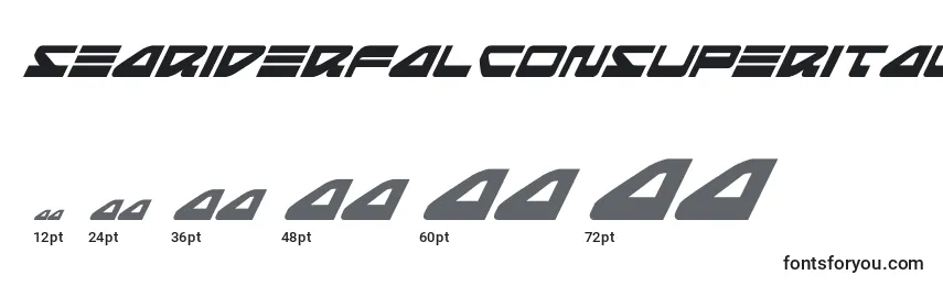 Размеры шрифта Seariderfalconsuperital (139918)