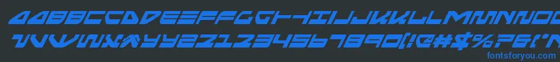 seariderfalconsuperital Font – Blue Fonts on Black Background