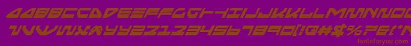 seariderfalconsuperital Font – Brown Fonts on Purple Background