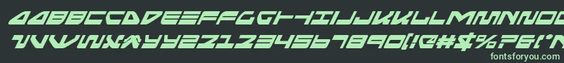 seariderfalconsuperital Font – Green Fonts on Black Background