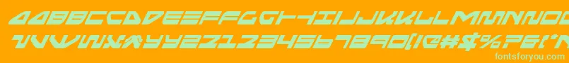 seariderfalconsuperital Font – Green Fonts on Orange Background