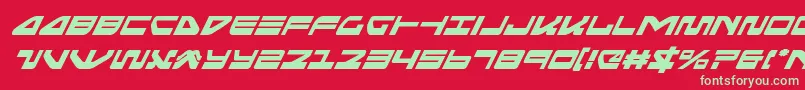 seariderfalconsuperital Font – Green Fonts on Red Background
