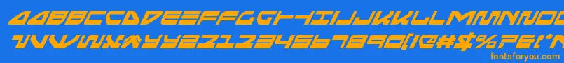 seariderfalconsuperital Font – Orange Fonts on Blue Background