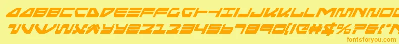 seariderfalconsuperital Font – Orange Fonts on Yellow Background