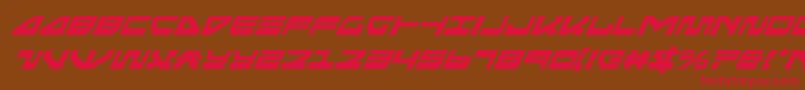 seariderfalconsuperital Font – Red Fonts on Brown Background