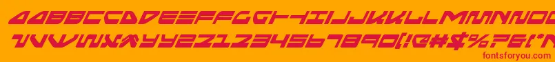 seariderfalconsuperital Font – Red Fonts on Orange Background
