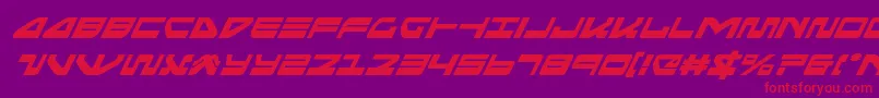 seariderfalconsuperital Font – Red Fonts on Purple Background