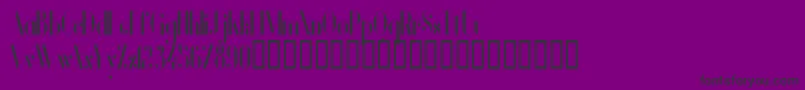 VanityBoldNarrow-fontti – mustat fontit violetilla taustalla