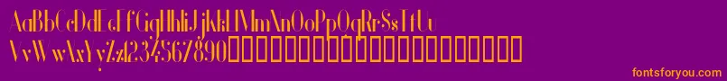 VanityBoldNarrow Font – Orange Fonts on Purple Background