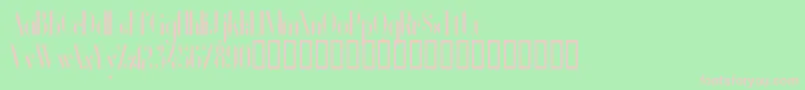 VanityBoldNarrow Font – Pink Fonts on Green Background