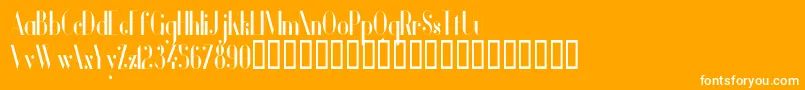 VanityBoldNarrow Font – White Fonts on Orange Background