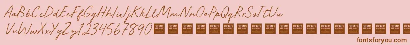 Seaside Groove   Demo Font – Brown Fonts on Pink Background