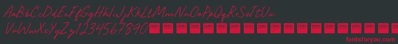 Seaside Groove   Demo Font – Red Fonts on Black Background