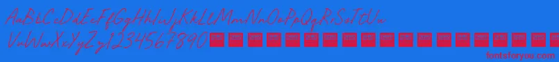 Seaside Groove   Demo Font – Red Fonts on Blue Background