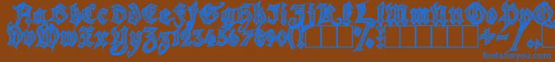 Season of the Witch Font – Blue Fonts on Brown Background