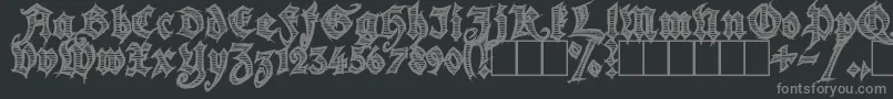 Season of the Witch Font – Gray Fonts on Black Background