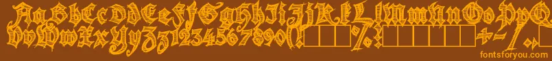 Season of the Witch Font – Orange Fonts on Brown Background