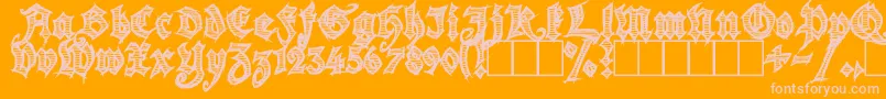 Season of the Witch Font – Pink Fonts on Orange Background