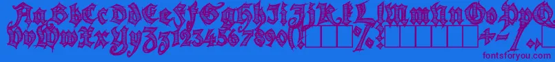 Season of the Witch Font – Purple Fonts on Blue Background