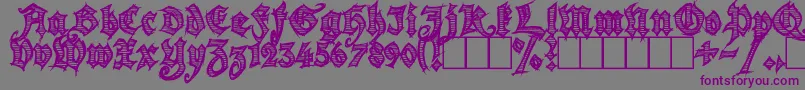 Season of the Witch Font – Purple Fonts on Gray Background