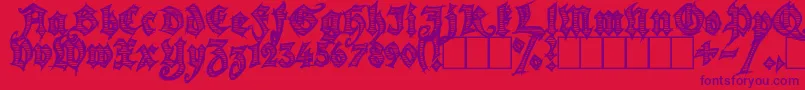 Season of the Witch Font – Purple Fonts on Red Background