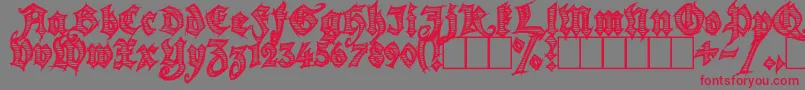 Season of the Witch Font – Red Fonts on Gray Background