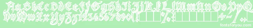 Season of the Witch Font – White Fonts on Green Background