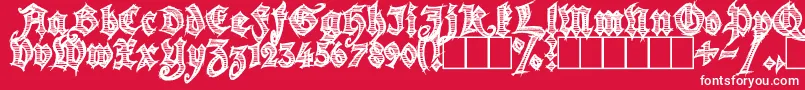 Season of the Witch Font – White Fonts on Red Background