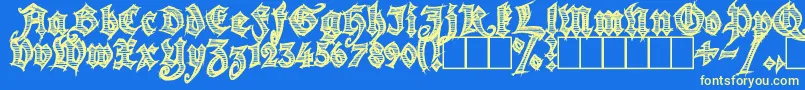 Season of the Witch Font – Yellow Fonts on Blue Background