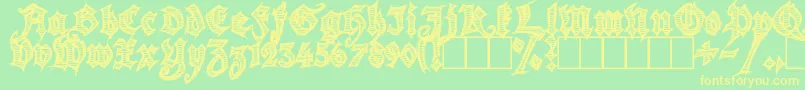 Season of the Witch Font – Yellow Fonts on Green Background