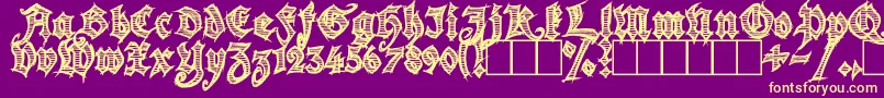 Season of the Witch Font – Yellow Fonts on Purple Background