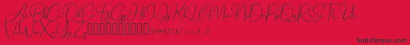 SeattleScriptDemo Font – Black Fonts on Red Background