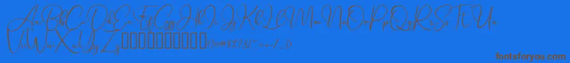SeattleScriptDemo Font – Brown Fonts on Blue Background