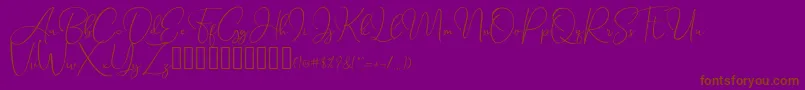 SeattleScriptDemo Font – Brown Fonts on Purple Background