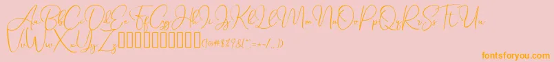 SeattleScriptDemo Font – Orange Fonts on Pink Background