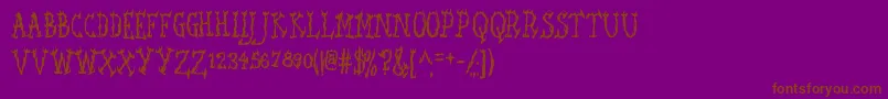 Шрифт SEAWFA   – коричневые шрифты на фиолетовом фоне