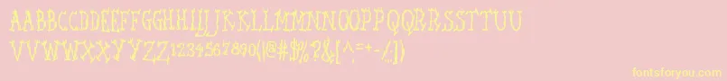 SEAWFA   Font – Yellow Fonts on Pink Background