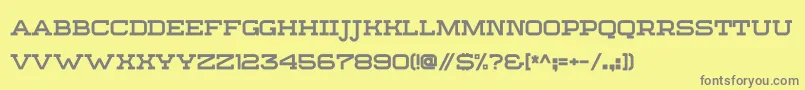 Sebastien Slab Round FREEWARE Font – Gray Fonts on Yellow Background