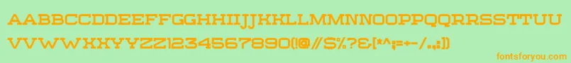 Sebastien Slab Round FREEWARE Font – Orange Fonts on Green Background