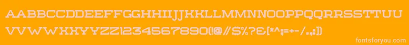 Sebastien Slab Round FREEWARE Font – Pink Fonts on Orange Background