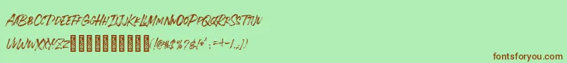 SEBLAQUE Font – Brown Fonts on Green Background