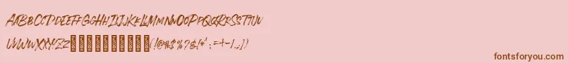 SEBLAQUE Font – Brown Fonts on Pink Background