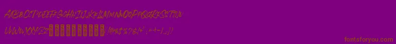 SEBLAQUE Font – Brown Fonts on Purple Background