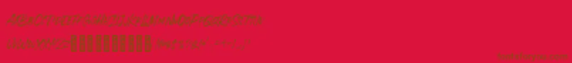 SEBLAQUE Font – Brown Fonts on Red Background