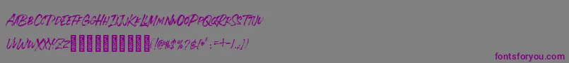 SEBLAQUE Font – Purple Fonts on Gray Background